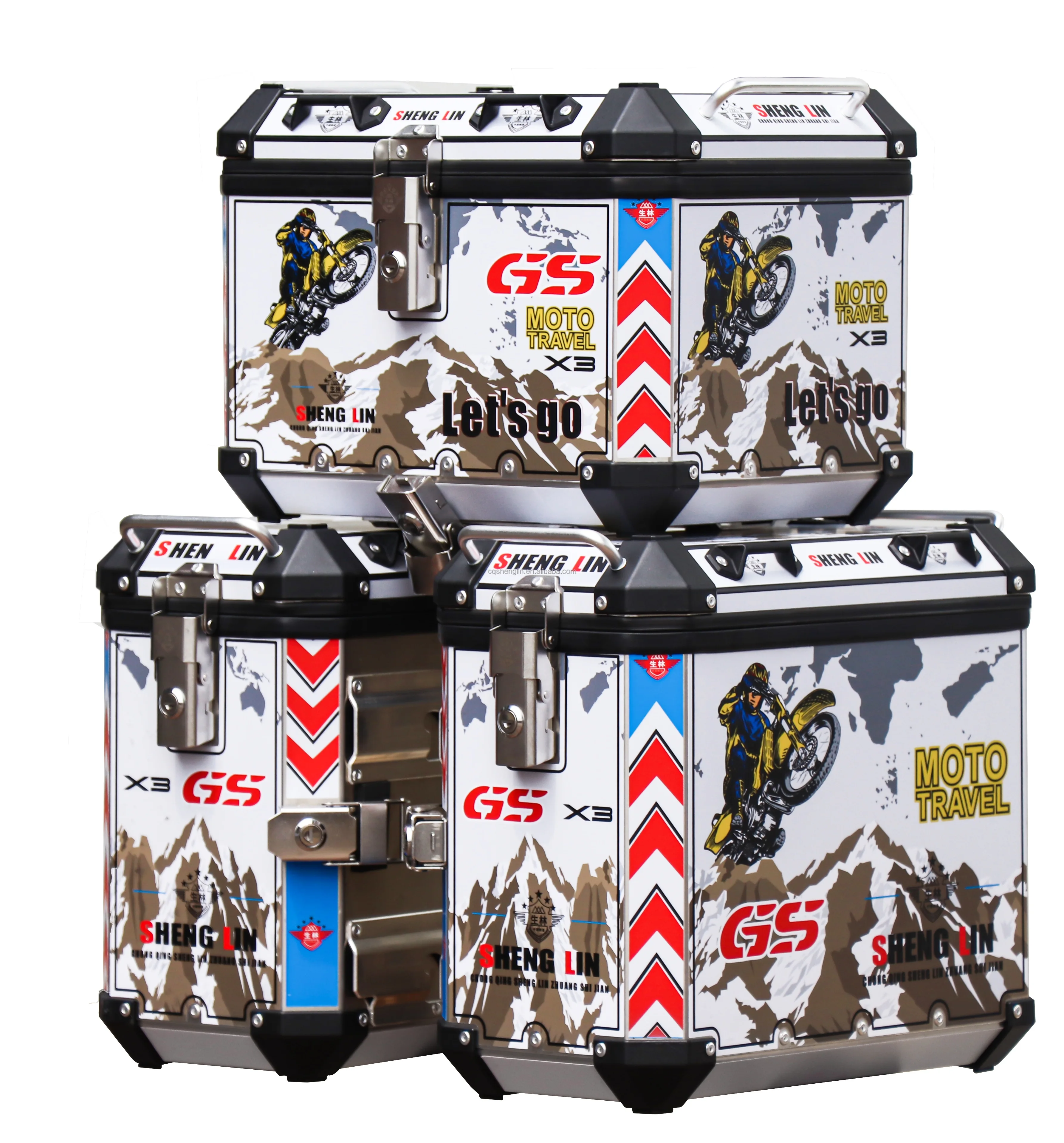 Latest Motorcycle Accessories Sticker Motorcycle Bags Tail Box Side Case