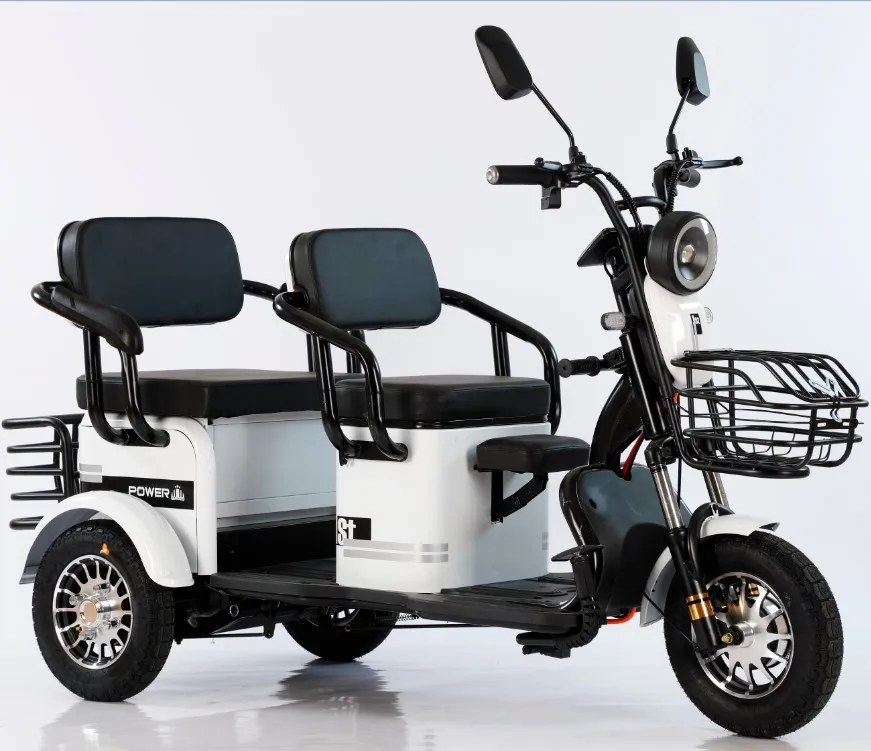 Factory Direct Sales 48V 600W Urban Road Electric Tricycle Cheap Adult Tricycles with Open Body Cargo Tricycle for Adults
