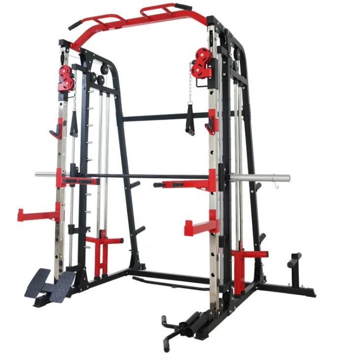 Manufacture smith machine gym rack multifunctional squat rack bodybuilding trainer commercial barbell frame fitness equipment