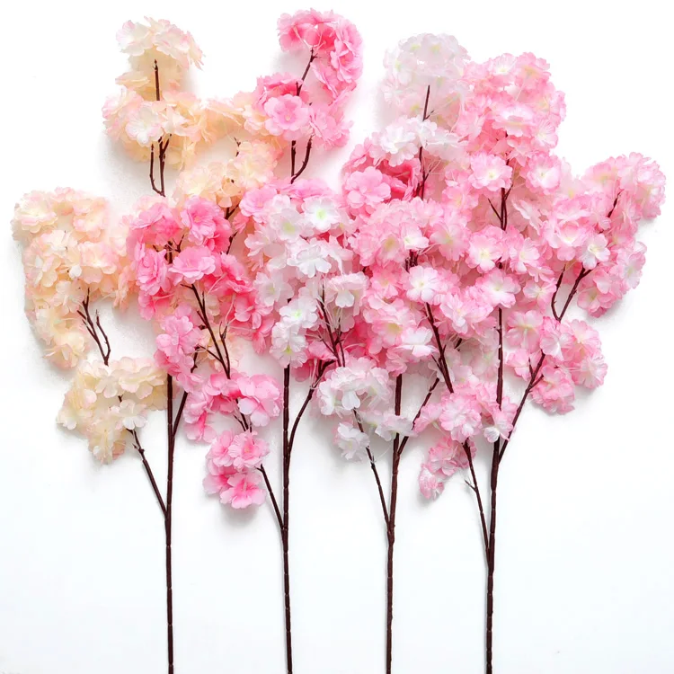 Trigeminal encryption wedding arch artificial pink flower cherry blossom