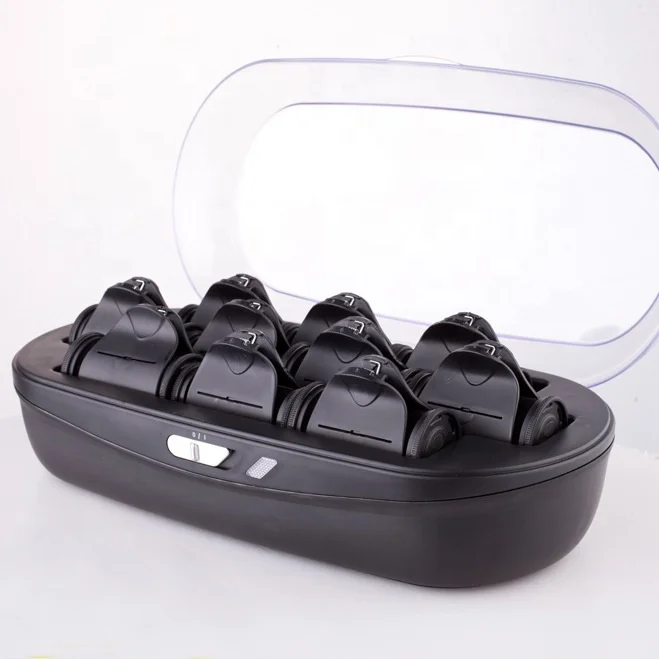 High Quality Instant Heat Tourmaline Ceramic Flocked Hot Rollers, Hot Hair Curler Rollers for Mega Volume and Smooth Waves