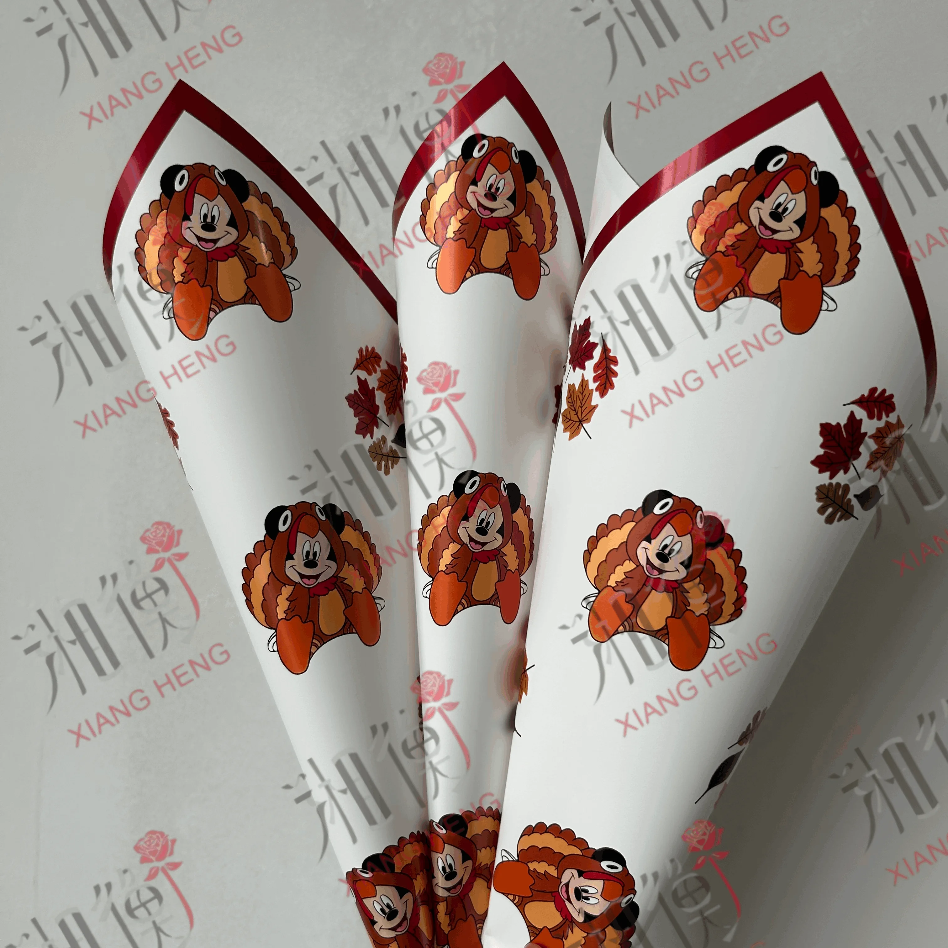 Flower Wrapping Paper Thanksgiving Turkey Elements floral Wrapping Paper florist Wholesale Packaging