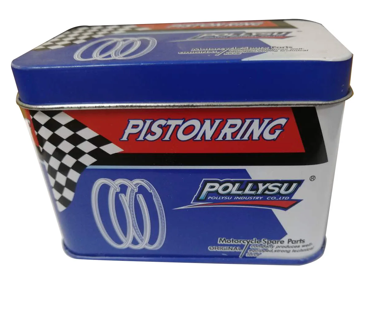 Good quality rectangle  tin packaging metal boxes for 10 Sets Motorcycle spare parts piston ring