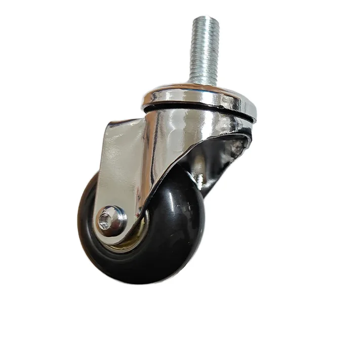 2 Inch Transparent PU Office Chair Swivel Caster Wheel with 11x22mm Grip Ring and 50mm Diameter for Furniture for Chairs