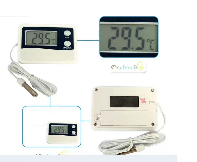 Hot selling TT07 Waterproof Refrigerator Fridge Thermometer, Digital Freezer Room Thermometer, for Kitchen, Home, Restaurants