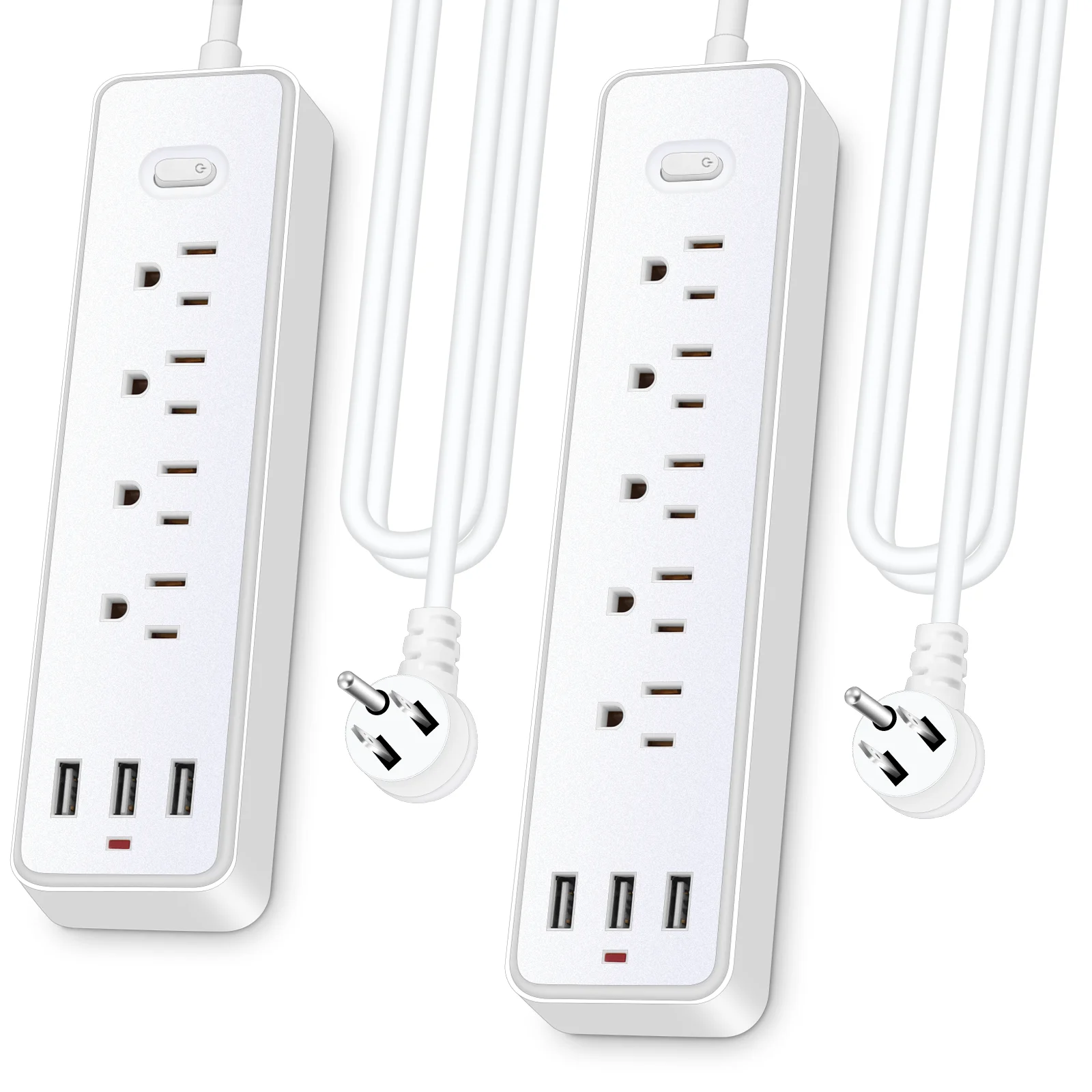 Factory Surge Protector with AC Outlets USB Port long extension cord Direct Power Strip for Home Office