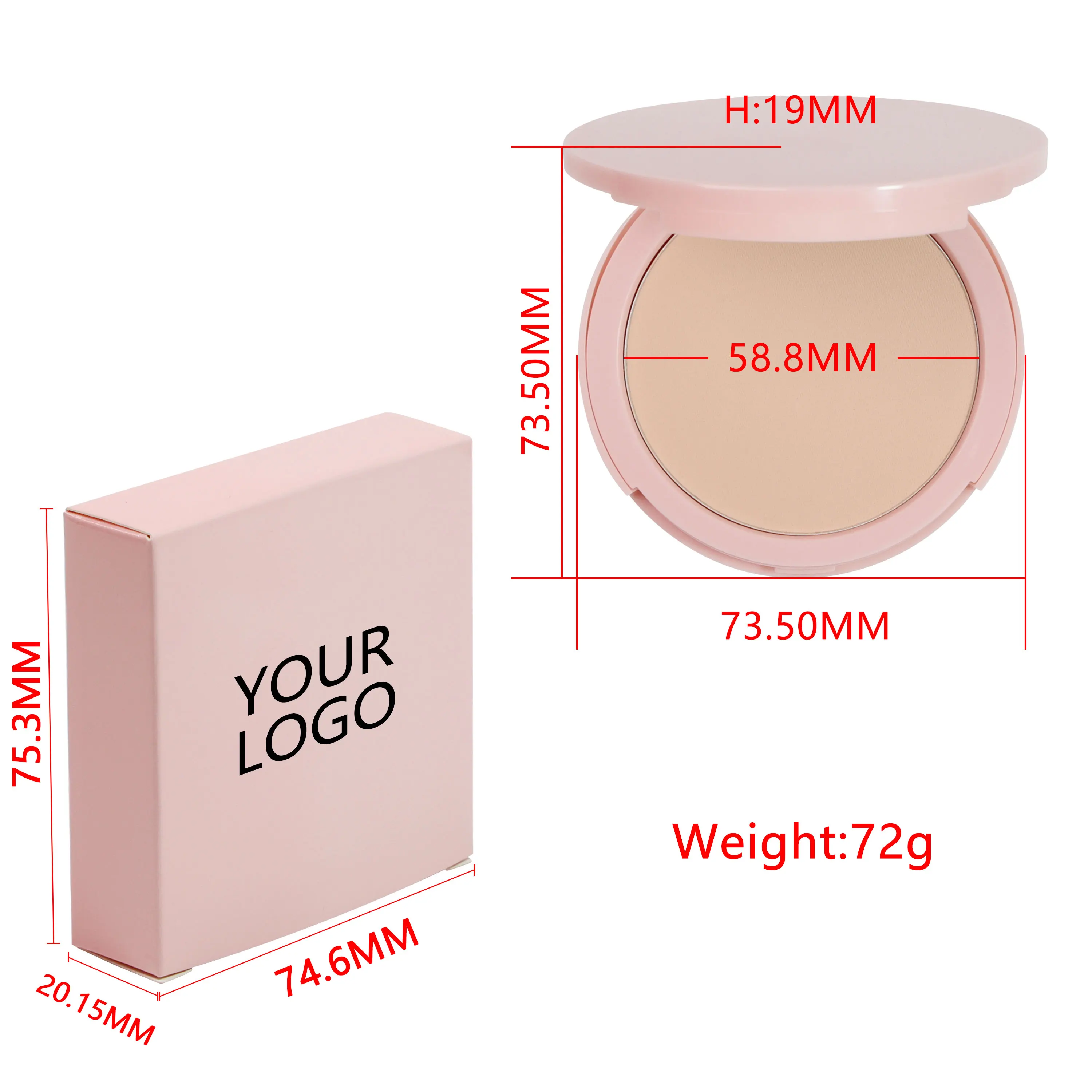 Best pink face miss rose loose powder matte foundation cosmetic for oily skin 14 color for choose