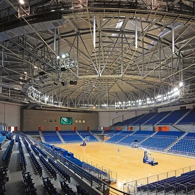 Prefabricated Stadium Dome Roof Building Galvanized Light Steel Structural Space Frame Indoor Stadium Roof Construction