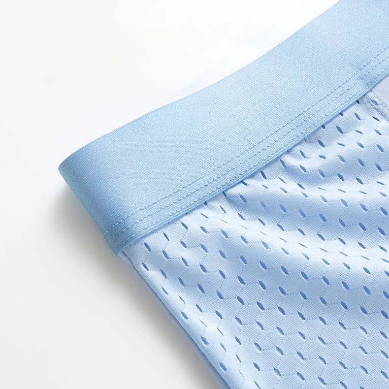 Modal Men's Panties Mesh Adults for Men Knitted Breathable Bamboo Fiber Underwear Transparent Factory Wholesale Ice Men Hole
