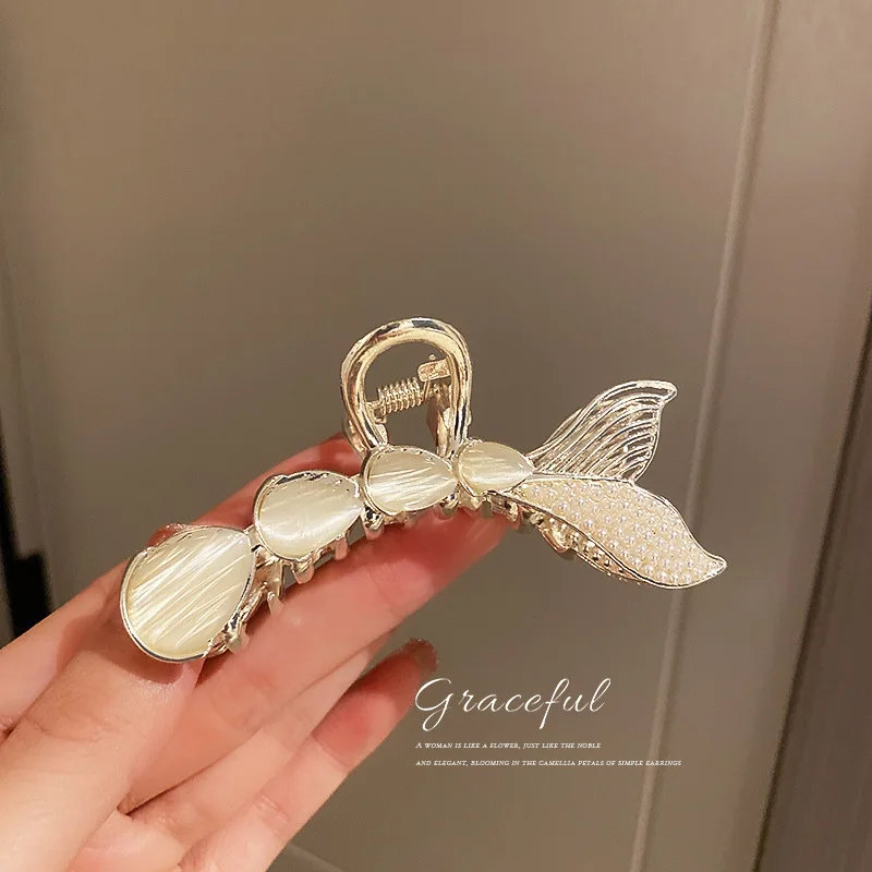 New Arrival Large Hair Claw Clips Custom Design Metal Checkered Hair Claws for Women