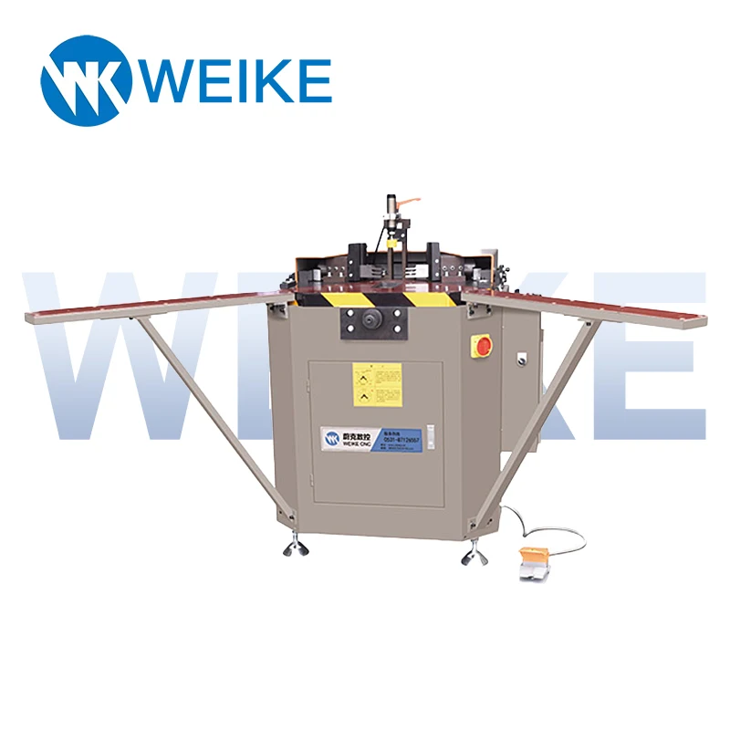 WEIKE CNC алюминиевые окна и двери тяжелые Угловые Обжимные Машины для термического комбинирования угловых шарниров зажимной пресс