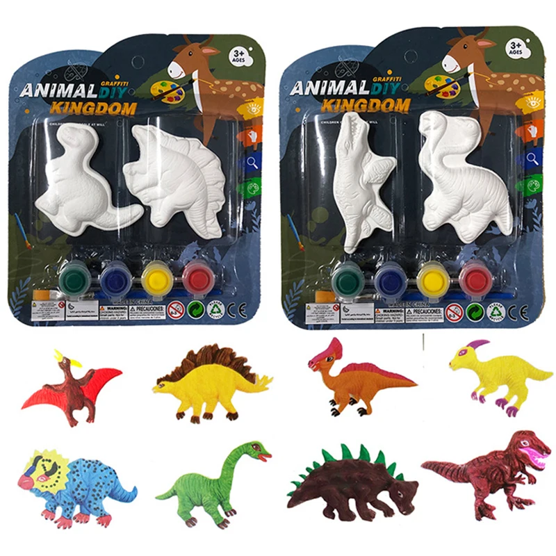 Colorful 3d Model DIY Pottery Stone Plaster Toys Painting Colours Set For Kids