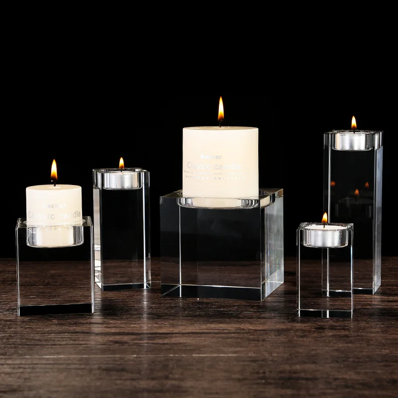 Luxury European crystal candlestick with high light transmittance pure and impurity-free candlelight