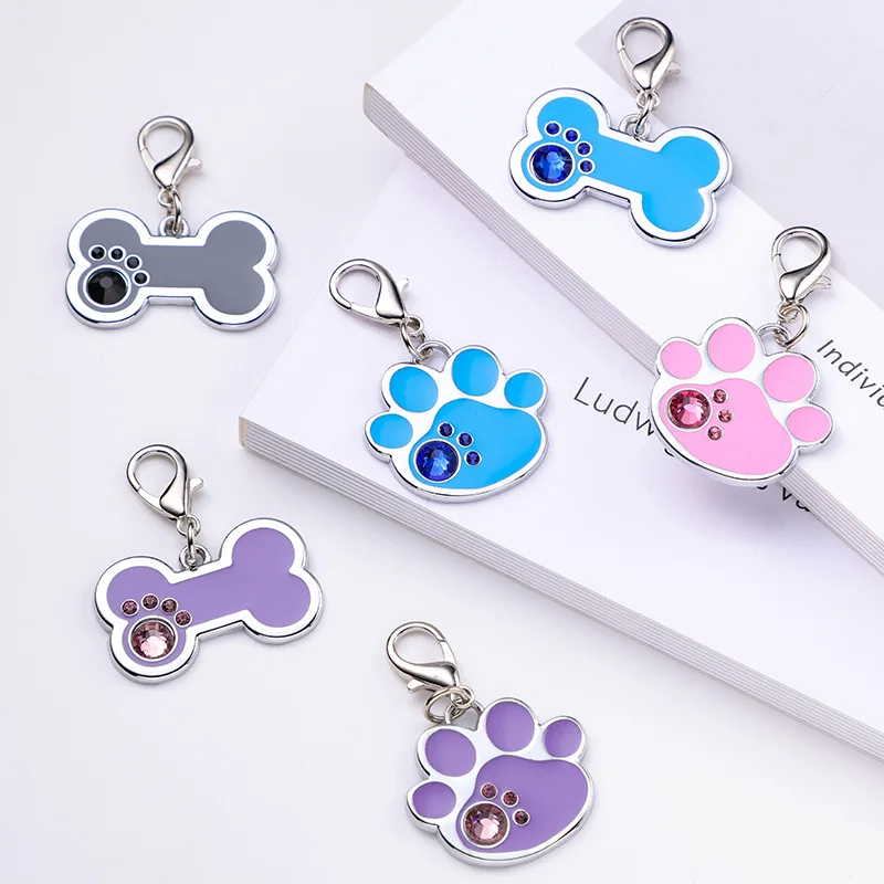 Trending Product Bone Shape ID Card Pet Dog Tag Anti-lost Nameplate Pet Accessories 2021