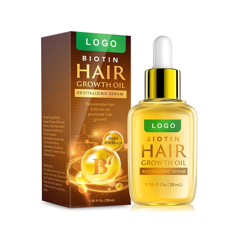 Private Label Natural Aloe Vera 7 Days Ginger Biotin Castor Fast Hair Growth Oil For Woman