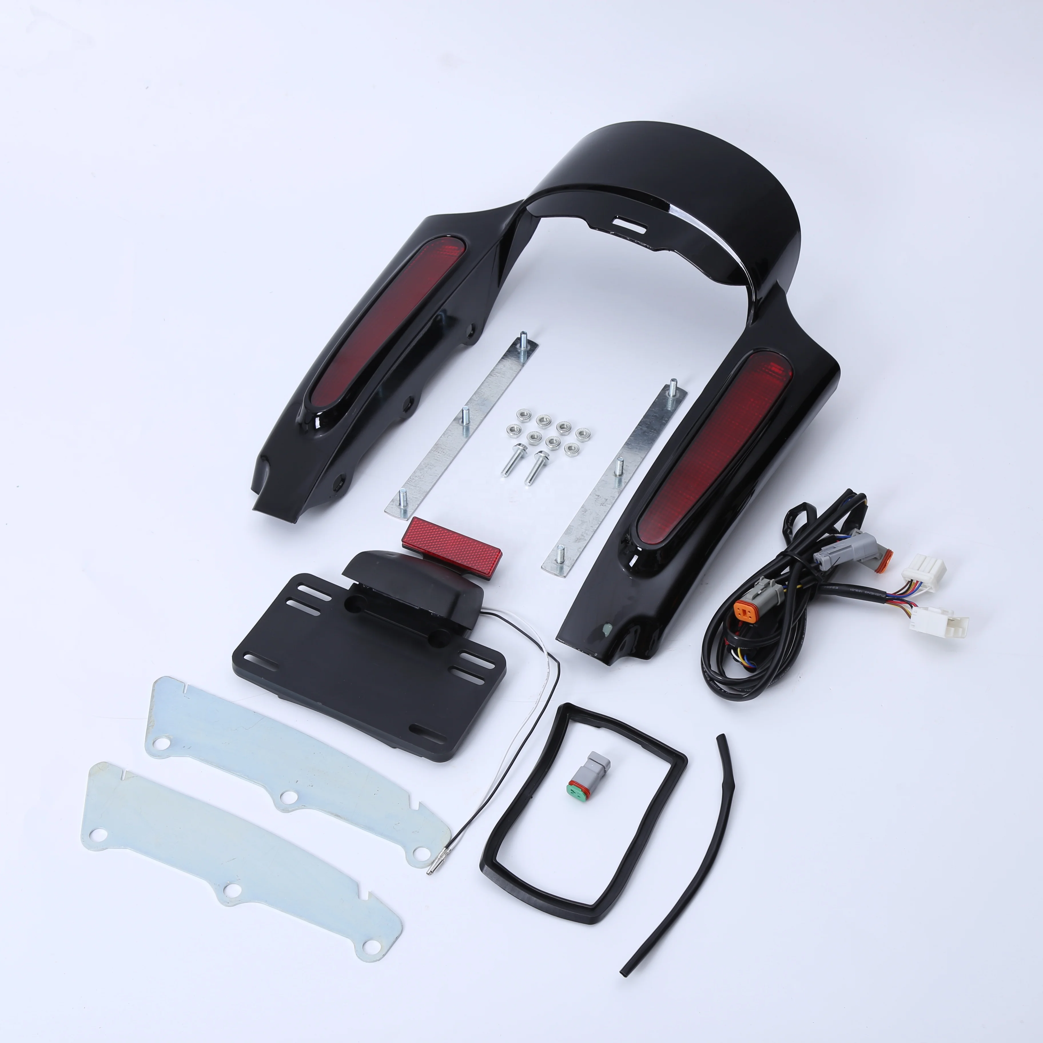 Tail brake turn light of motorcycle lighting system with Mudguard rear fender extension for harley touring road king 09-13