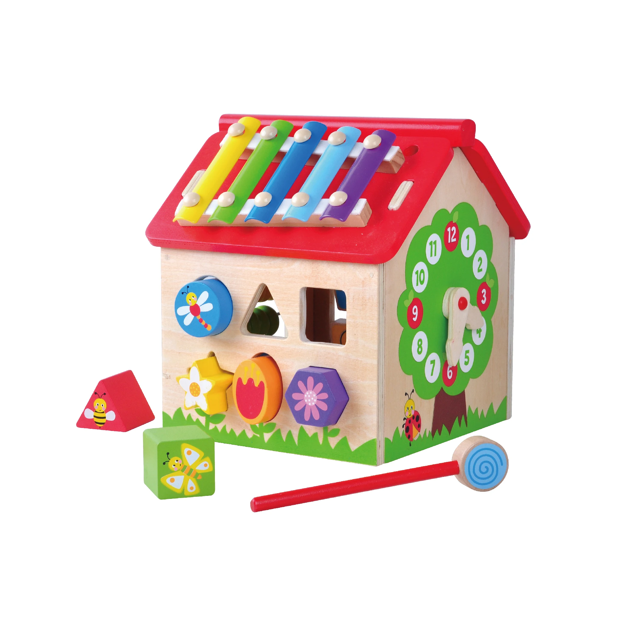 Wooden Intelligence toy Early childhood educational multifunctional wisdom house and musical instrument
