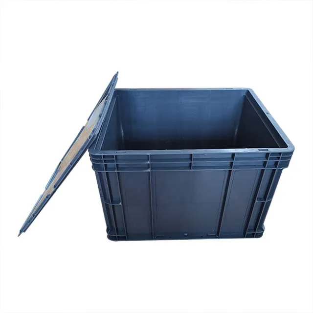 Foldable Pallet Logistic Storage Turnover Moving Crate with Lid Plastic Coaming Box with lid