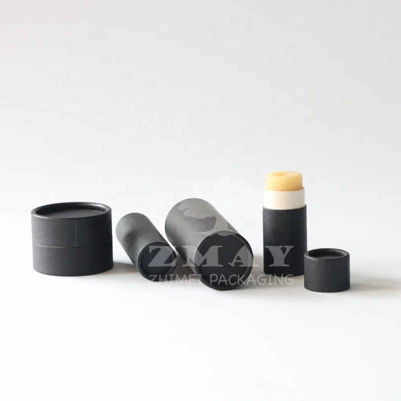 customized printed lip balm packaging pastel colors paper tube push up containers recyclable tube