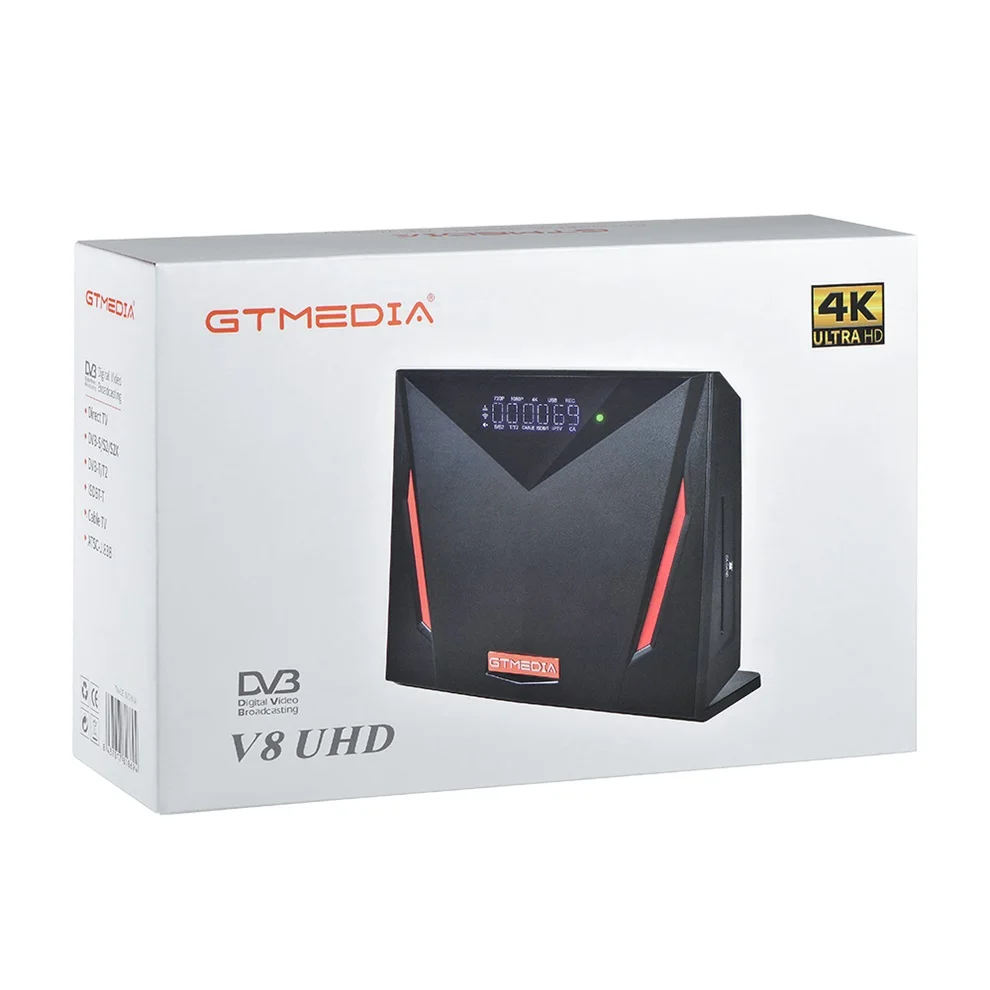 GTMedia новый выпущенный спутниковый ТВ-приемник V8 UHD 4K DVB-S/S2/S2X + T/T2/Cable/ATSC-C/ISDBT TV декодер 4G RAM IPTV