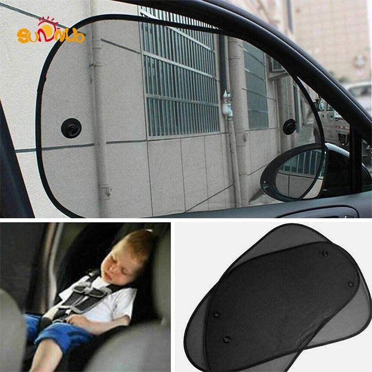 SUNNUO 2 Pack Universal Cling Sunshade for Car Windows