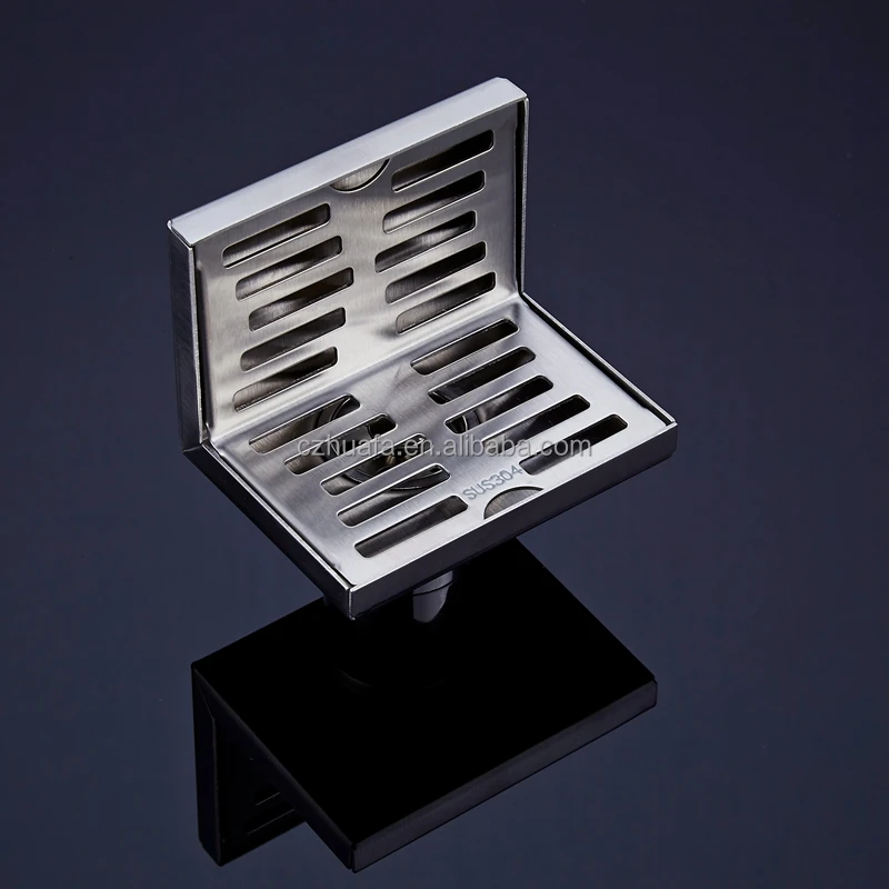 304 Stainless Steel Deodorant 90 Degrees Balcony Drainage L-Shape Wall Side Shower Drain