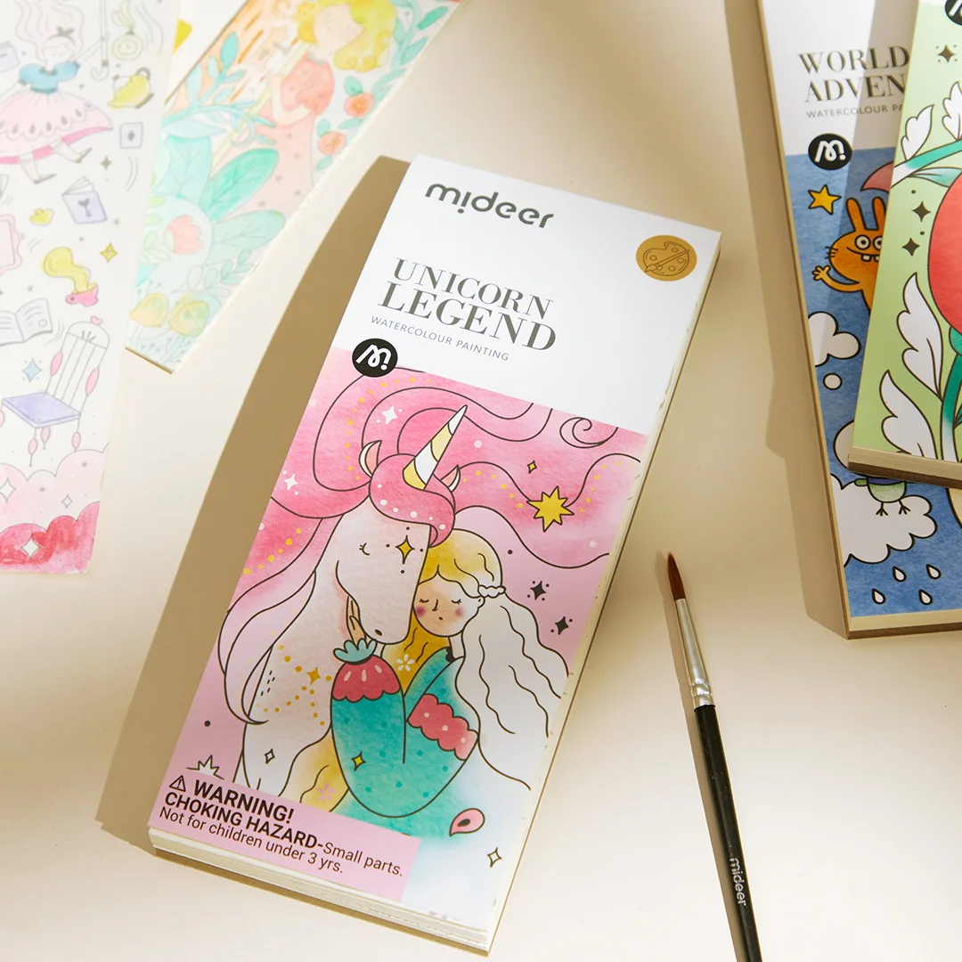 mideer MD4297 Light Strokes Soft Colors magic light brush kids coloring water colouring book for children painting