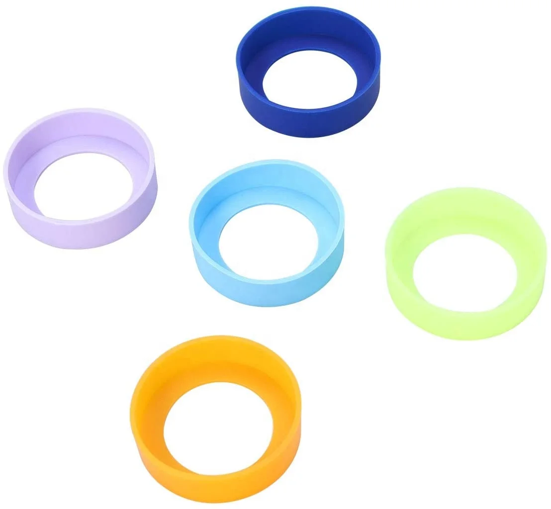 OKSILICONE Цветной силиконовый защитный чехол для чашки, Нижняя крышка спортивной бутылки, силиконовый базовый Коврик, крышка