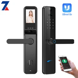 Factory Manufacturer Wifi Touch electric card TT lock fingerprint keyboard double sided tuya smart door lock