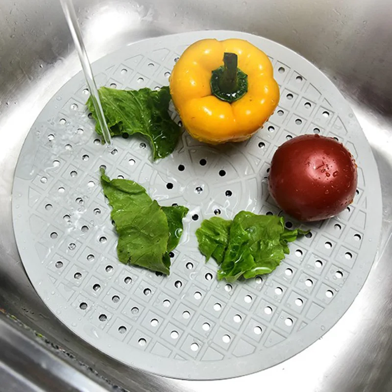 Drying Dishes Heat Insulation Protector Multifunctional Quick Drain Kitchen Table Anti Slip Soft Rubber silicone Sink Mat