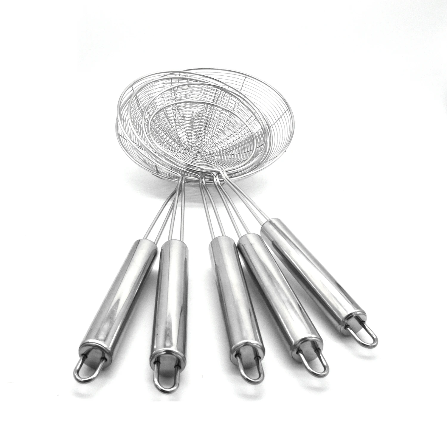 Noodle Colander Stainless Steel Spoon Frying strainer Basket Cookware Kitchen Tool, oil skimmer