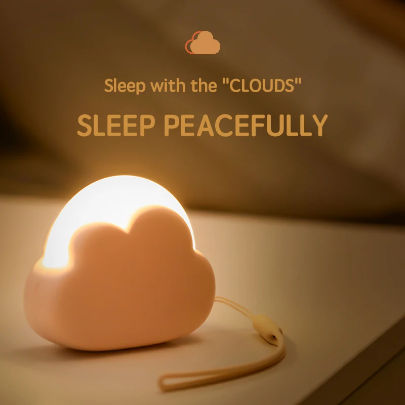 New Arrival Cloud Creative Gift Wireless USB Mini Night Light Adorable Cloud Shape LED Night Light For Bedroom Baby Children