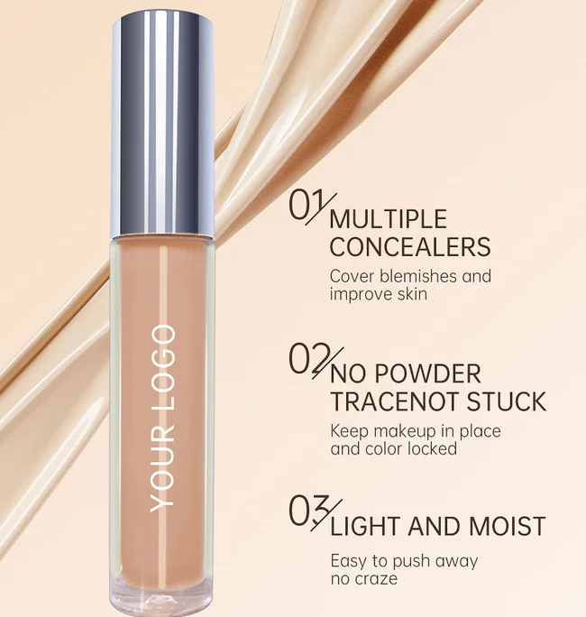 Silver packaging High Coverage Concealer Creamy 16Shades Long Lasting Full Coverage Concealer For Face
