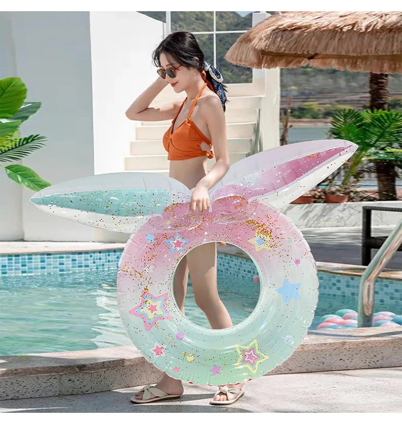 PVC floating baby swim ring water slide ring inflatable water park tube swim ring for adults