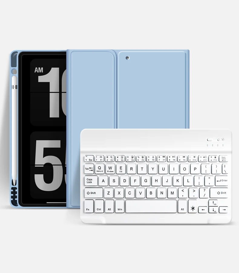 Keyboard Case For iPad 10.2 Tablet Cover Case For Apple iPad 7th 8th Generation With Wireless Keyboard