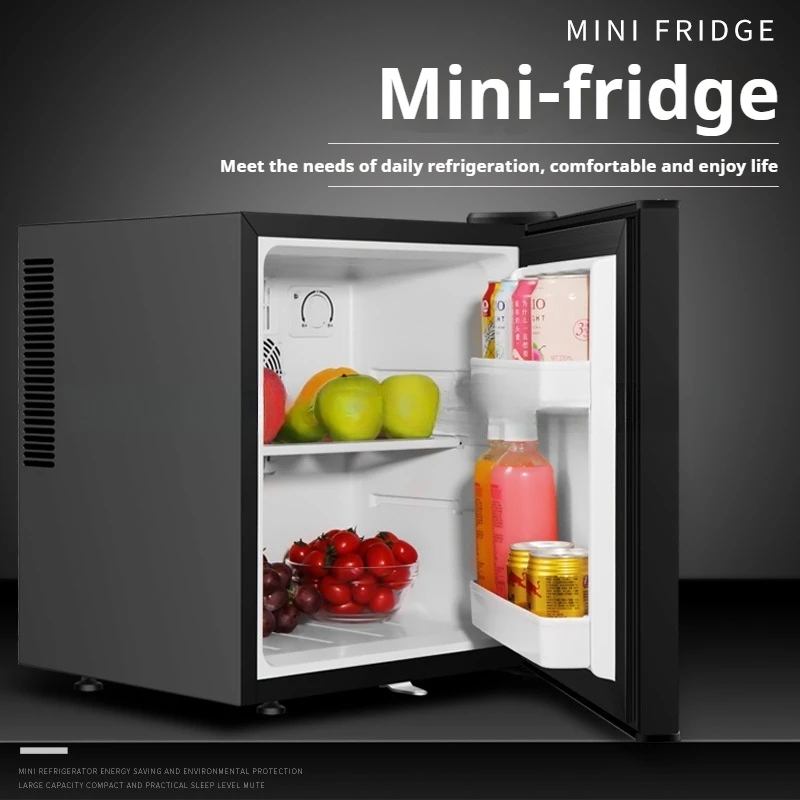 Single Door Hotel Mini Bar Fridge Freezer 30L 40L Portable Smart Refrigerator Hot Sale Glass Door Compact Condition New