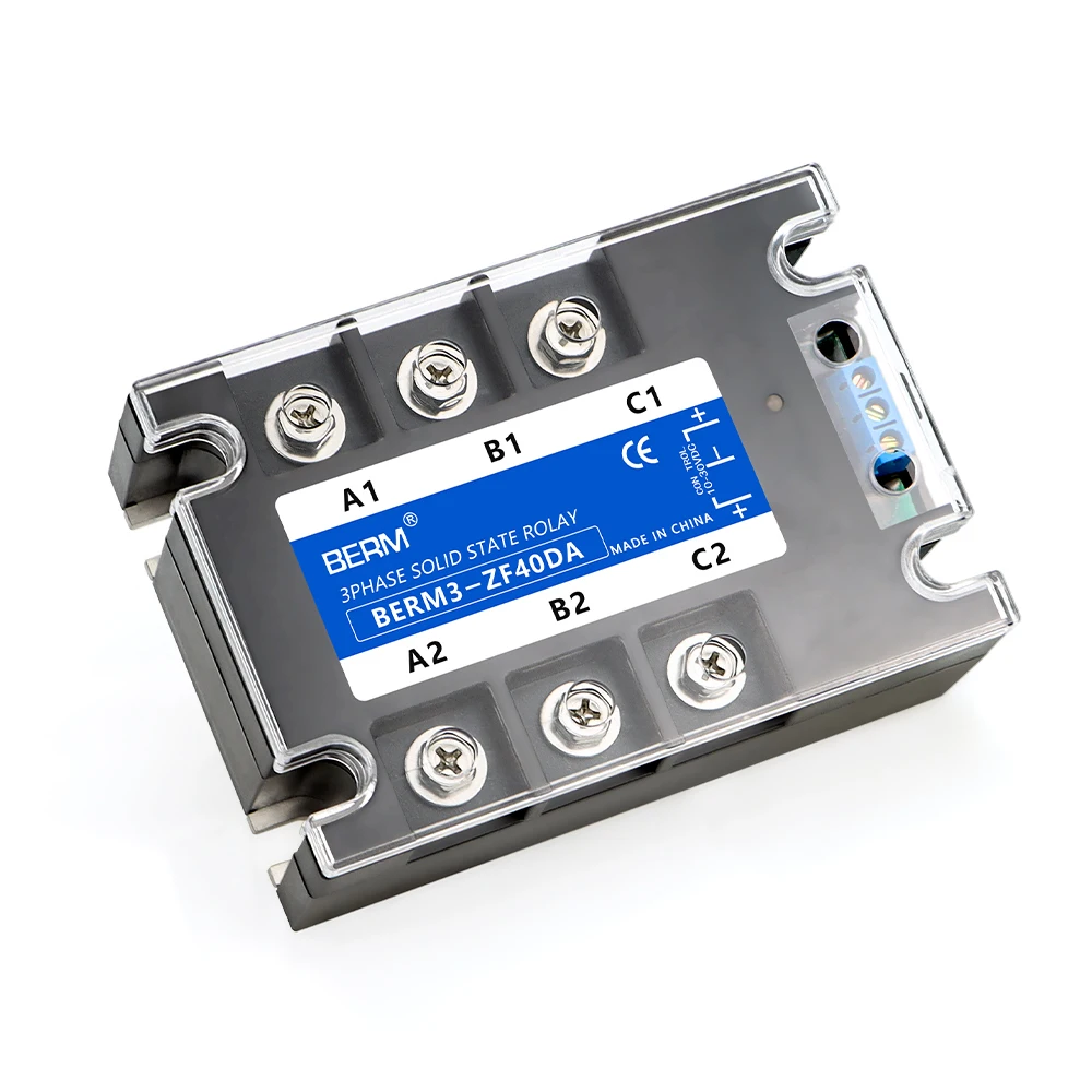 BERM three-phase solid state relay SSR motor positive and negative DC control AC SSR 40DA 10DA 25DA 60DA 80DA 100DA