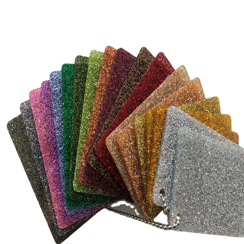 Wholesale Popular 100% Virgin Material 3mm - 10mm Size Customized Cast Glitter Acrylic Sheet