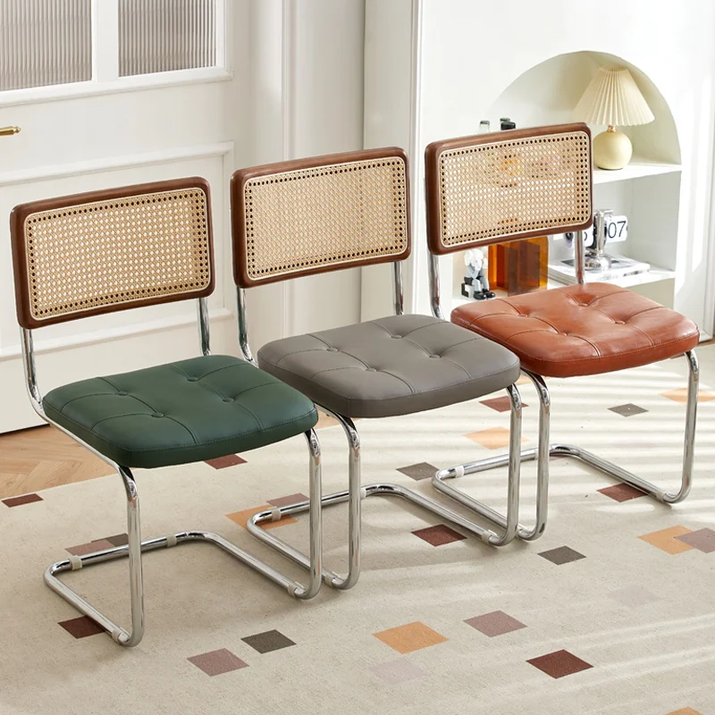 Dining Chairs Rattan Wood Luxury Nordic Metal Fabric Leather Dinning Sets Home Furniture Modern Restaurant Dining Room Chairs