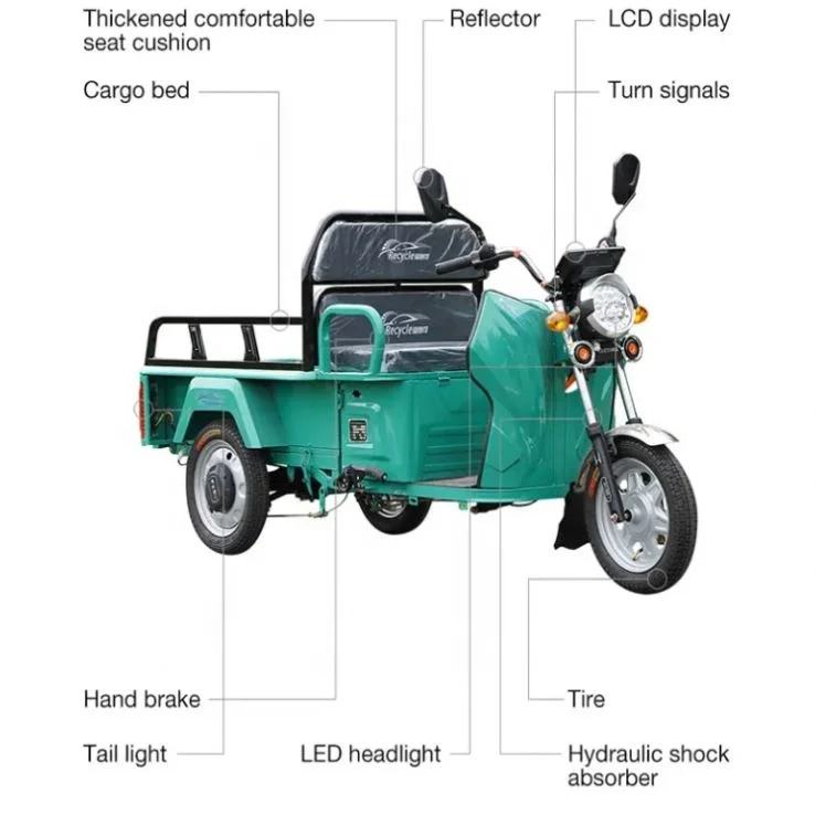 Top Fashion Drum Brake Car Conversion Kit 100Kw Electric Tricycle For Sell