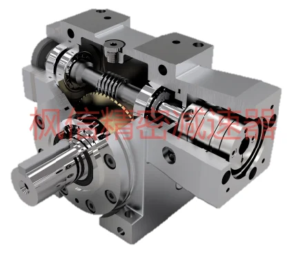Fengxin precision double lead worm gear reducer can be matched with Yaskawa Siemens Mitsubishi Huichuan servo motor manufacturer