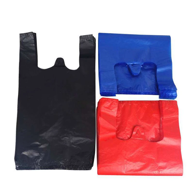 supermarket printed t-shirt biodegradable compostable cornstarch packing plastic shopping bag