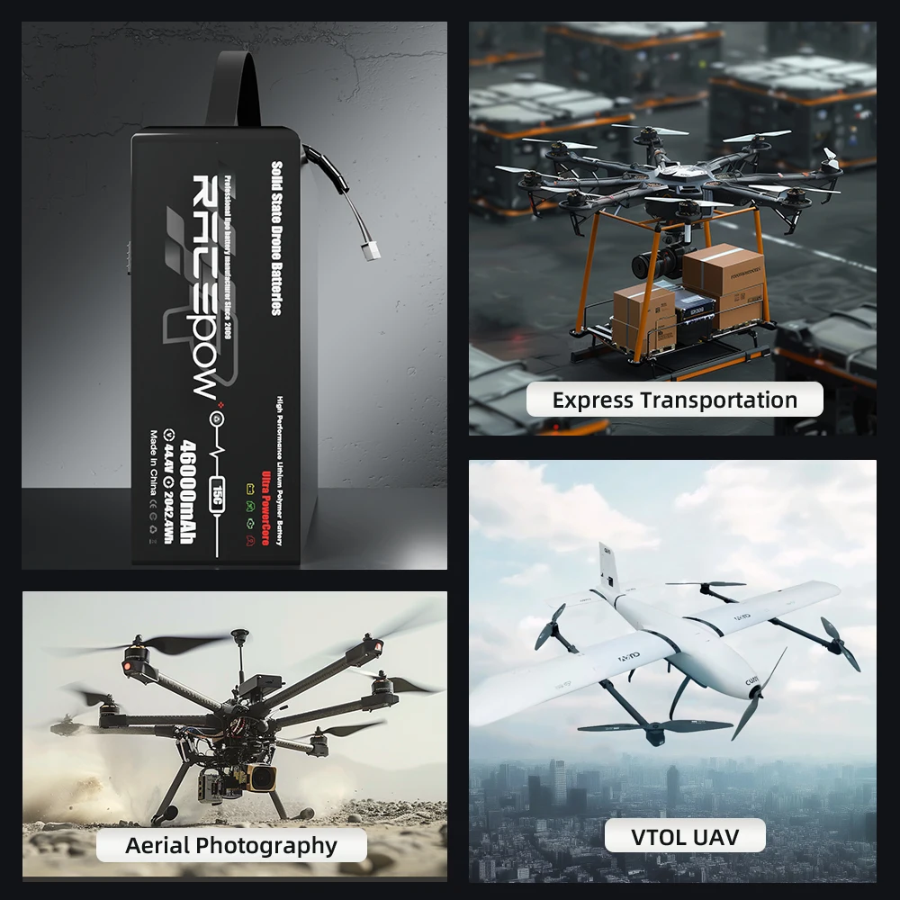 High density solid state battery 22.2V 44.4V 6S 12S 30000mAh 40000mAh 46000mAh 60000mAh Cargo drone/VTOL/evtol/ Heavy lift drone