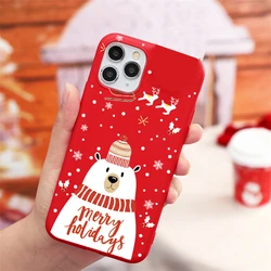 Cartoon christmas style Phone Case for iPhone 14 13 12 11 Pro XR X Xs Max 8 7 Mini Frosted Silicone Cases Soft Back Cover