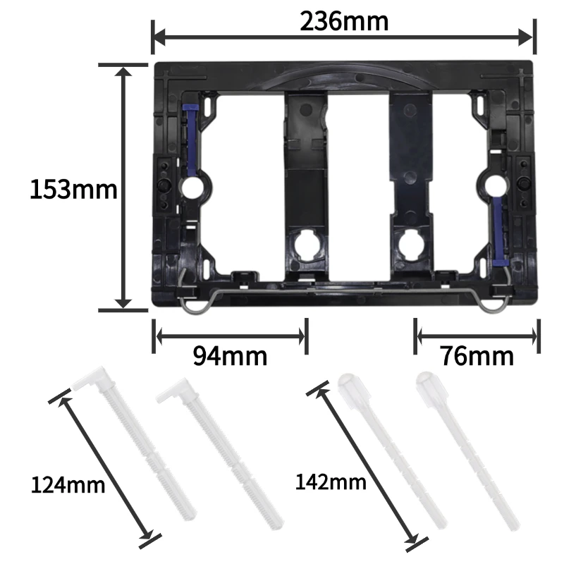 T2811KC Conceal Cistern and Dual Button Toilet Flush Plate ABS Material for Bathroom Application