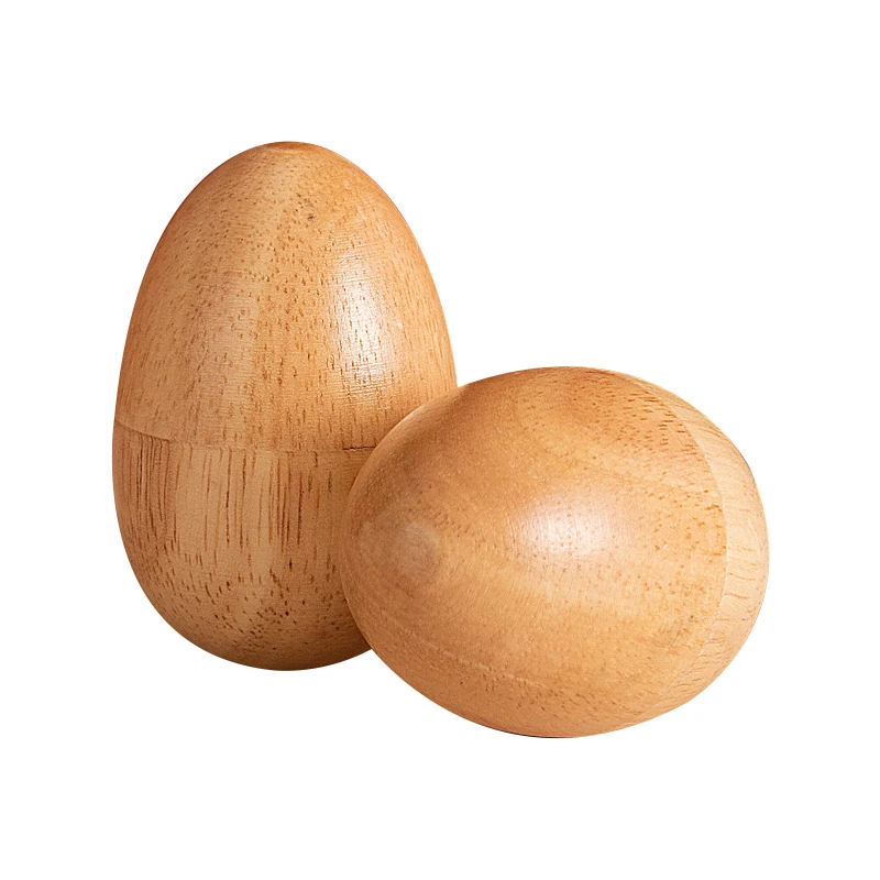 Baby Wooden Toys Egg Blocks Montessori Building Block Sets Orff percussion oak sand egg instrument