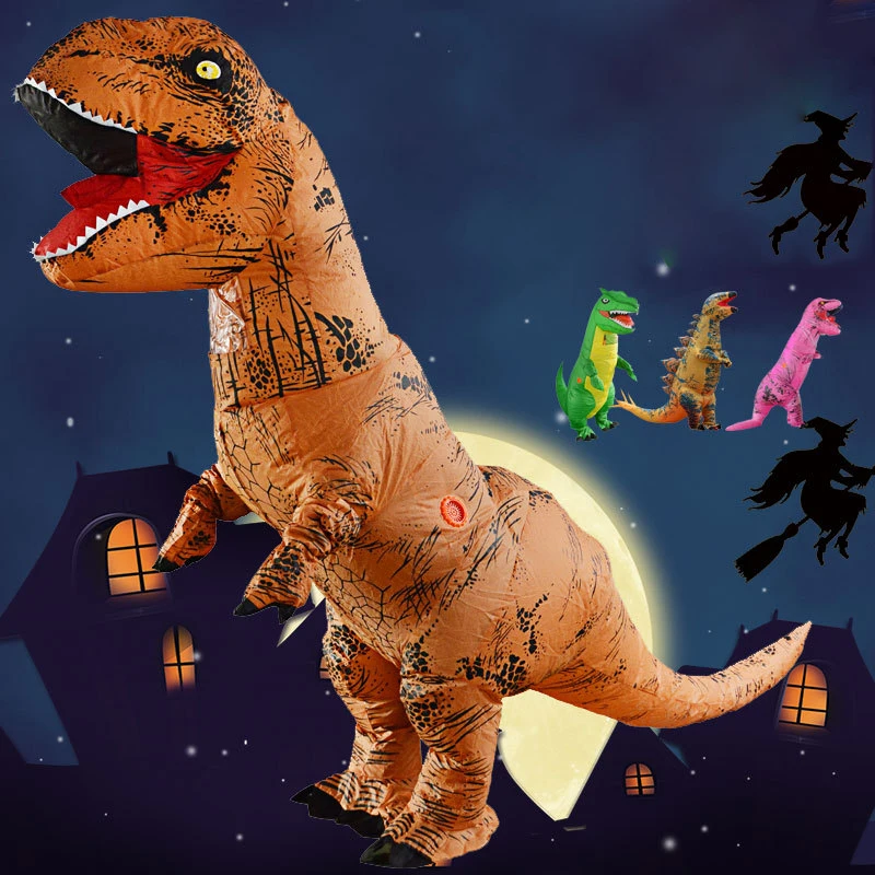 2021hot sale  tyrannosaurus Rex inflatable dinosaur performance clothes Christmas adult inflatable clothes cartoon doll props