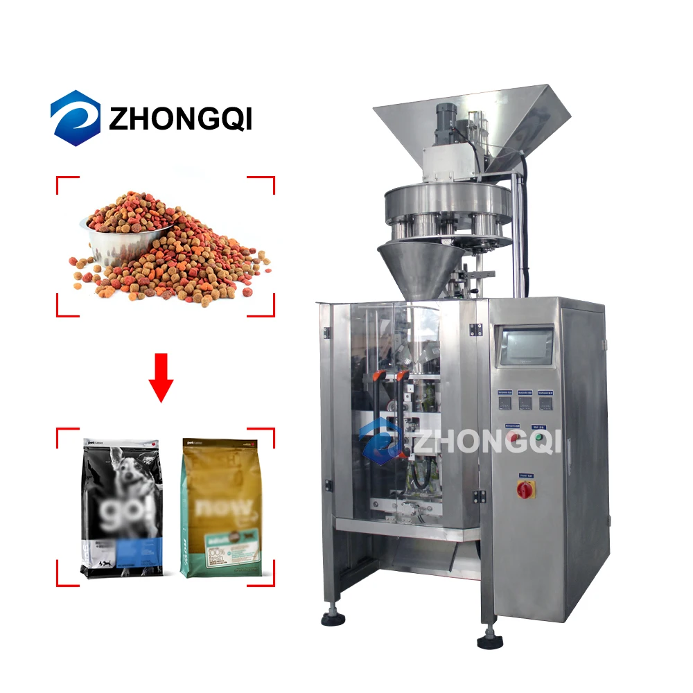 
Vertical Flow Fresh Yeast Grains Food Product Automatic Dog Food Filling and Packing Machine 