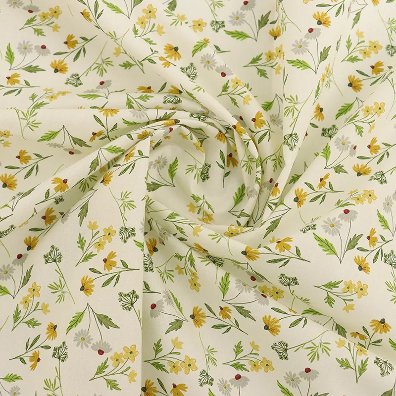 Natural 100% cotton sustainable plant base professional digital print 60s yarn hot selling floral fabric for fashion dress