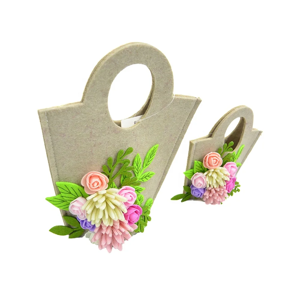 INUNION Fashion Design Customized Felt Gift Flower Bag For Flower Packaging Home Decoration